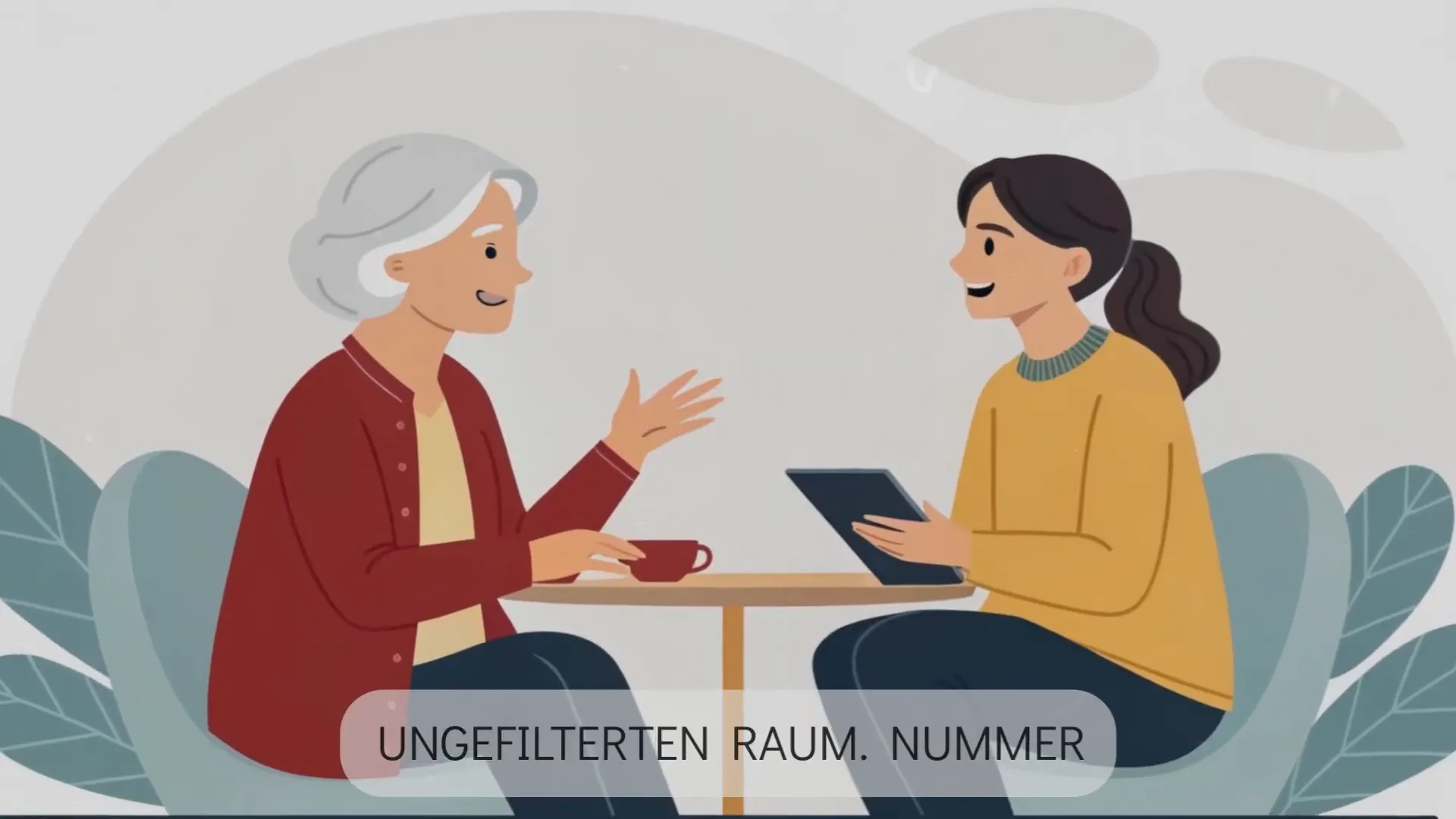 Frau zeigt Interesse mit einem Lächeln
