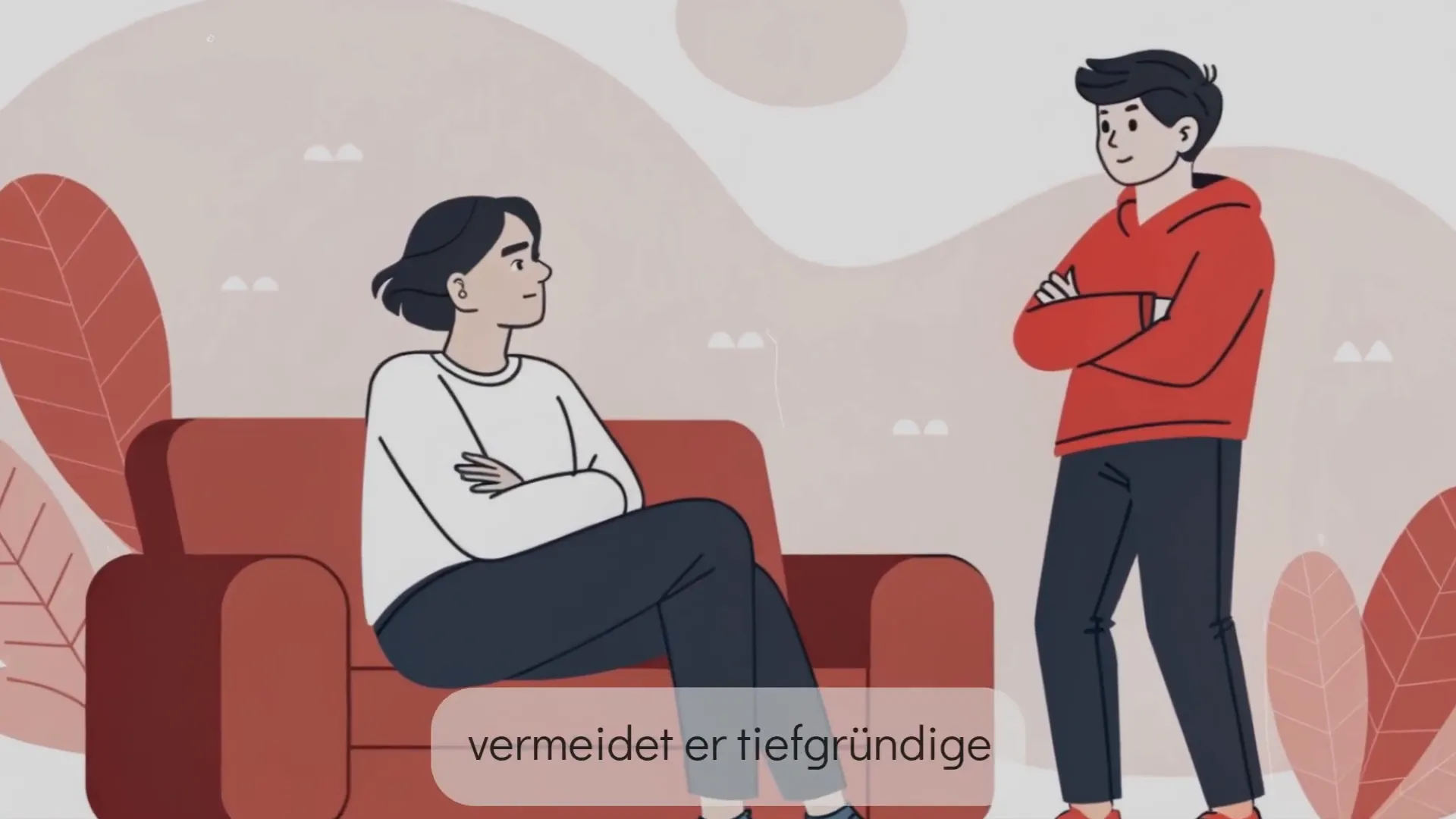 Mann vermeidet emotionale Themen