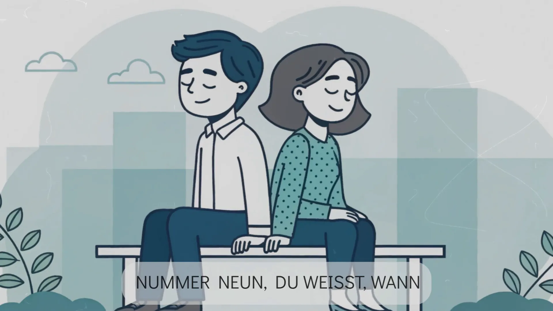 Frau und Mann sitzen in angenehmer Stille