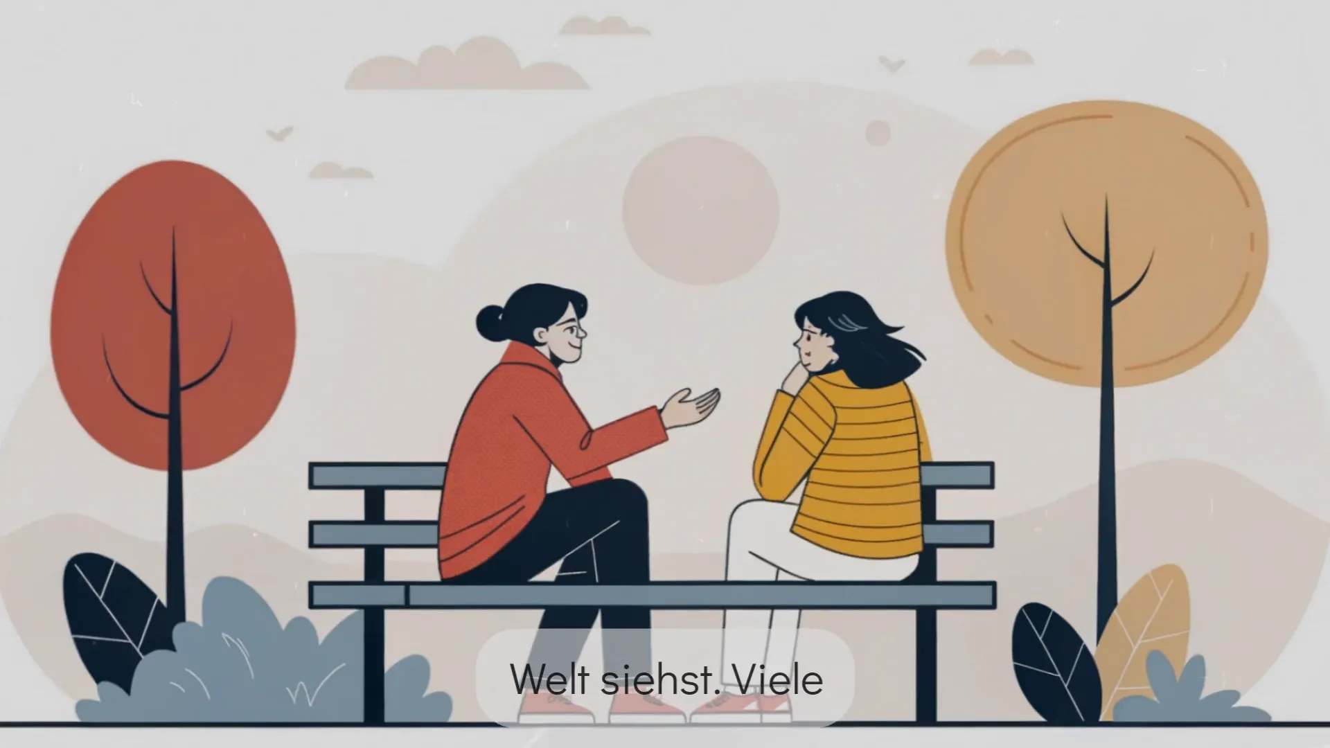 Mann bewundert die Perspektive der älteren Frau