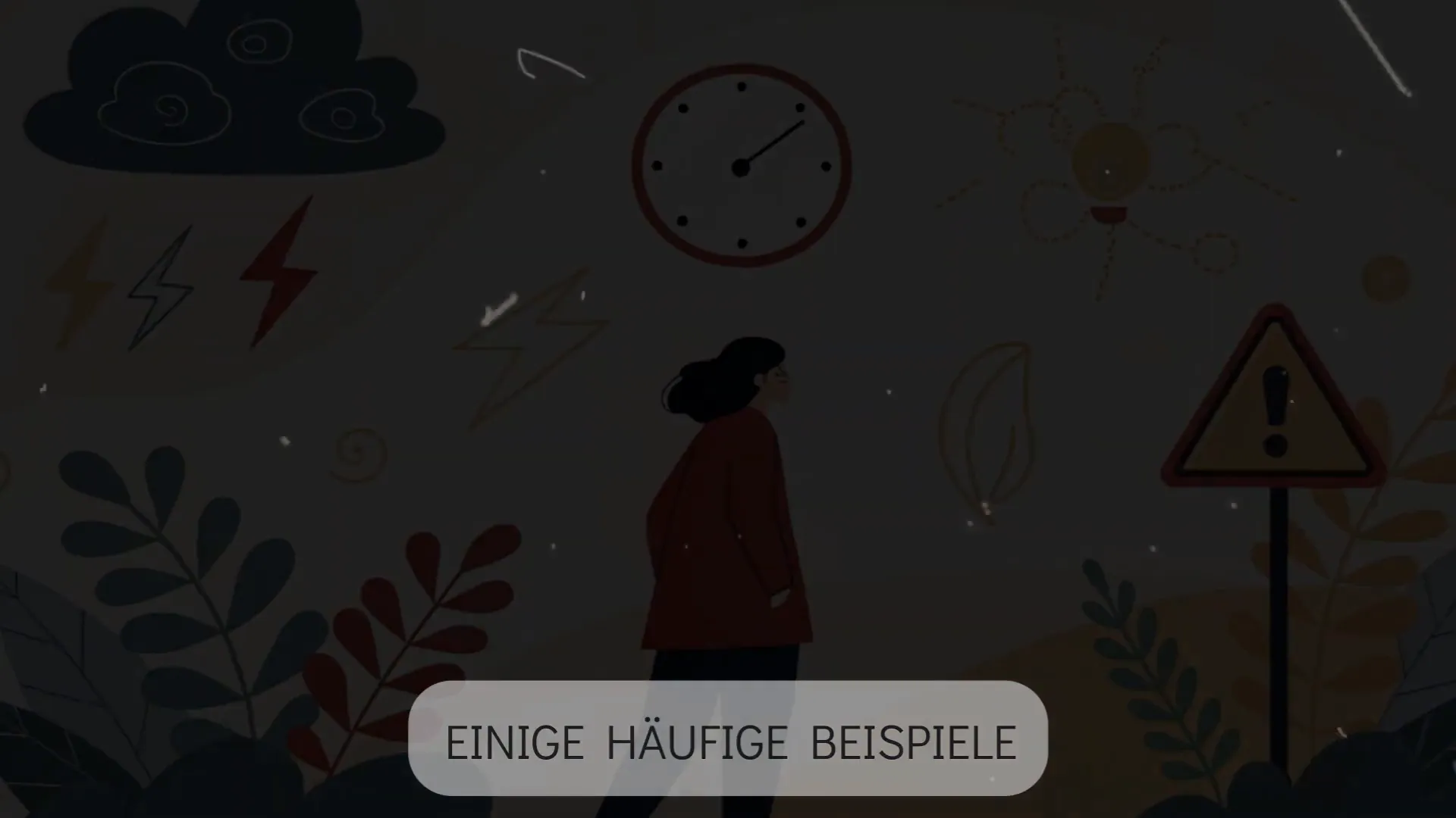 Warnsignale auf einer Liste
