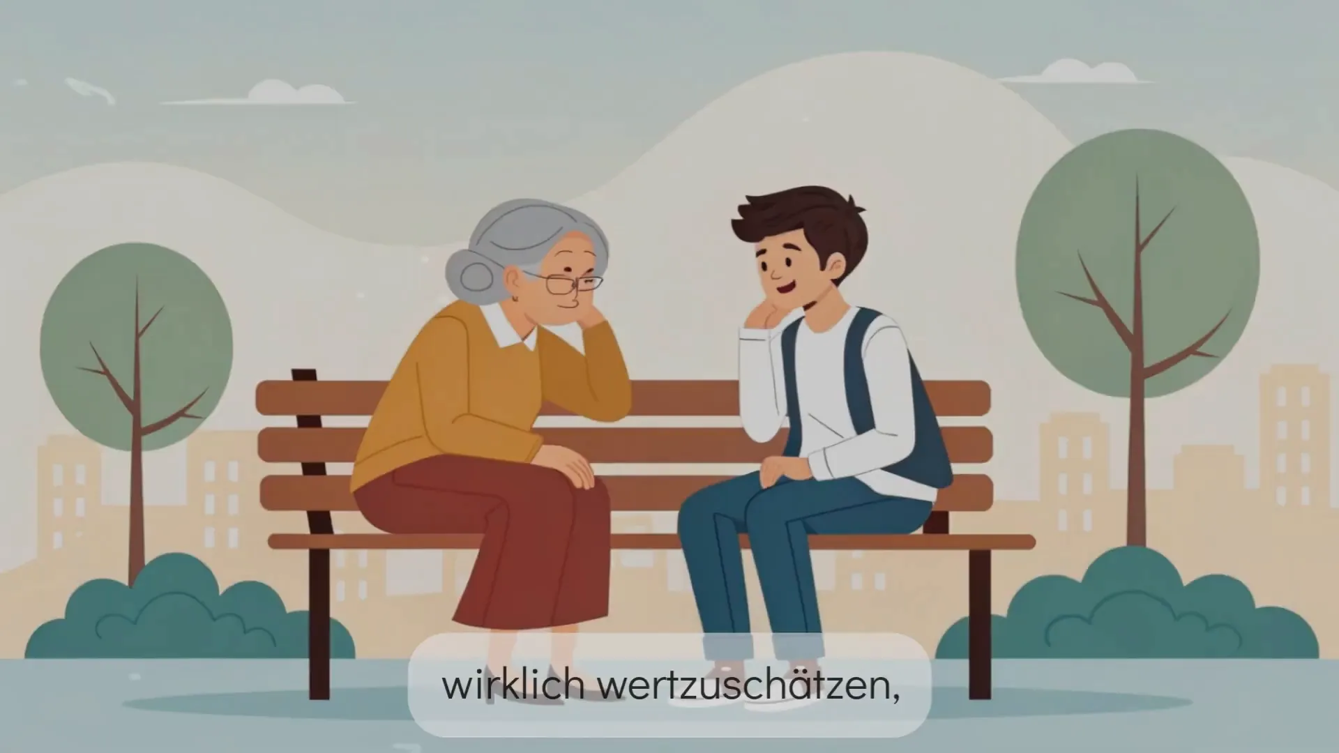 Mann zeigt Dankbarkeit für ältere Partnerin
