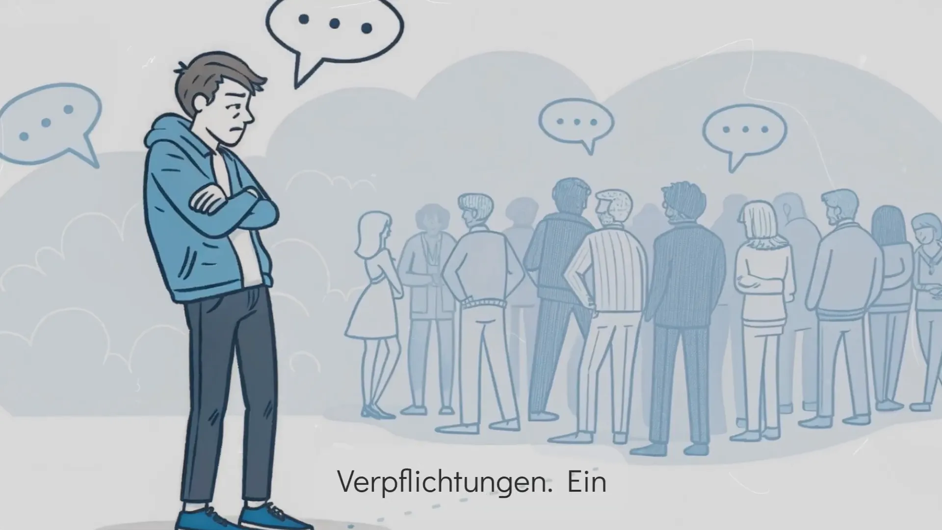 Mann vermeidet Verpflichtungen und Zukunftspläne