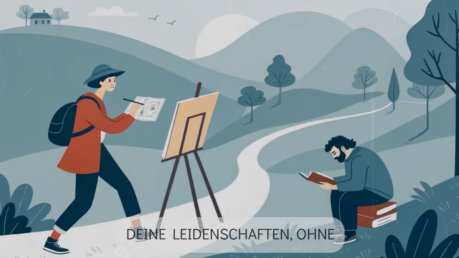 Frau malt mit Leidenschaft