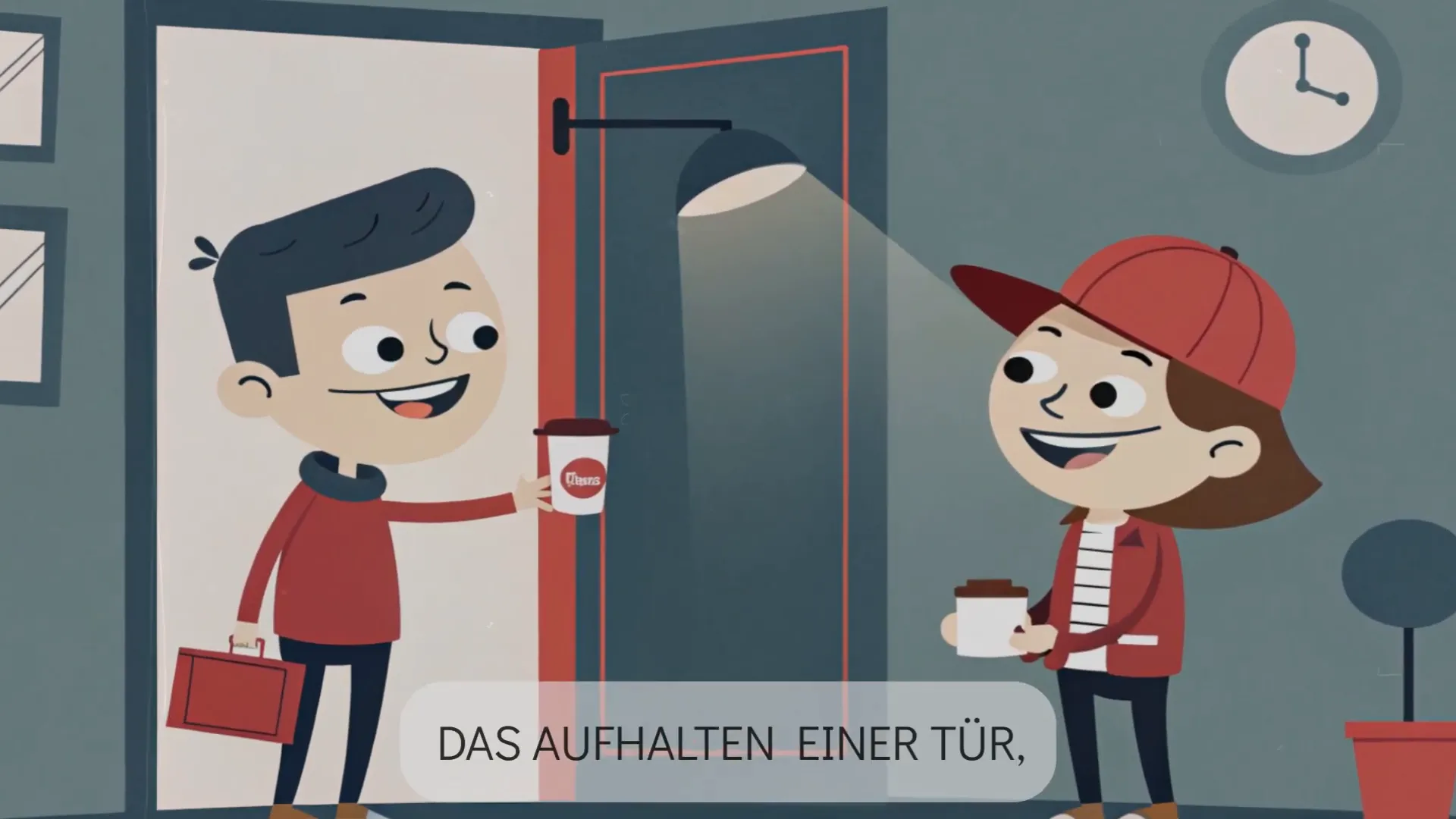 Frau bedankt sich freundlich